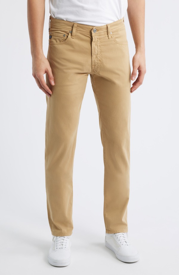 エージー メンズ ボトムス カジュアルパンツ Tシャツ AG Tellistretch Sateen Modern Slim Pants Tawny Beige ベージュ