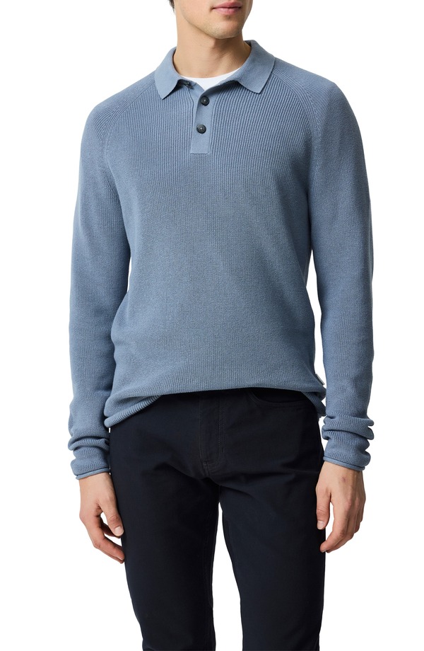 ロッドアンドグン メンズ アウター パーカー・スウェット ポロシャツ セーター コットン Rodd & Gunn Eastern Bush Long Sleeve Cotton Rib Polo Sweater Flint