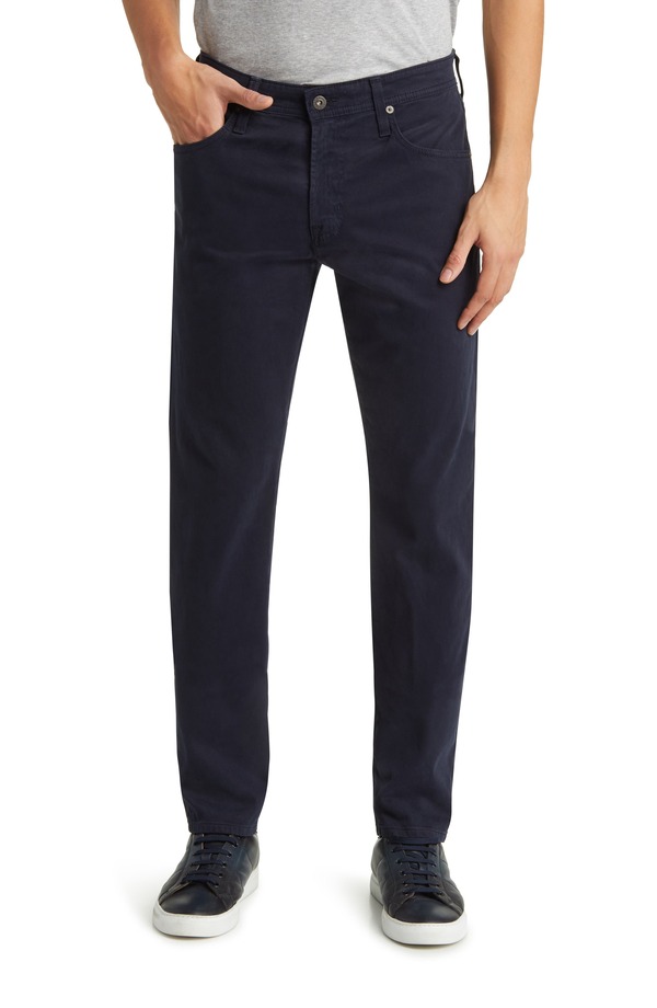 エージー メンズ ボトムス カジュアルパンツ Tシャツ AG Everett Stretch Sateen Slim Straight Pants Deep Navy ネイビー