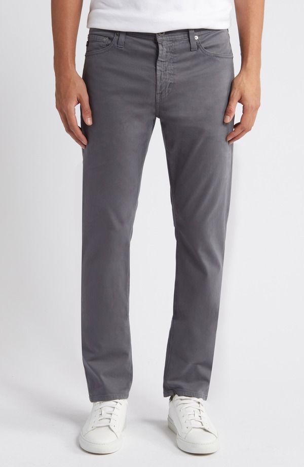 エージー メンズ ボトムス カジュアルパンツ Tシャツ AG Everett Stretch Sateen Slim Straight Pants Folkestone Grey グレー