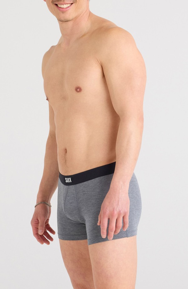 サキソフォン メンズ アンダー御召しもの さる股引き SAXX Vibe Xtra Soft Comfortrunks Dark Grey Heather 薄墨色