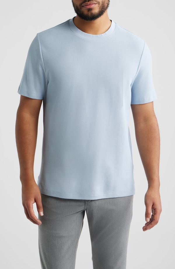 ロバートバラケット メンズ トップス Tシャツ コットン Robert Barakett Sorrel Cotton Blend Piqu T-Shirt Powder Blue ブルー
