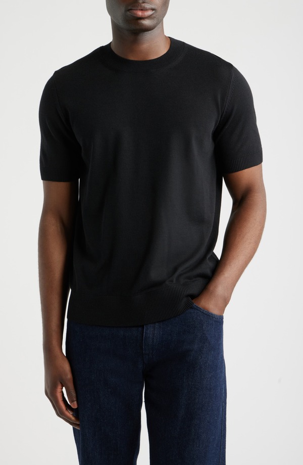 主任者 メンズ トップス プルオーバー 羊毛 編み物 BOSS Umauro Wool Knit-Shirt Black 黒いこと