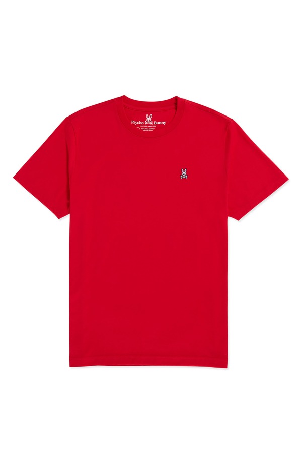 サイコバニー メンズ トップス プルオーバー 労働者の一団のど首 Psycho Bunny Classicrewneck T-Shirt Brilliant Red 赤いこと