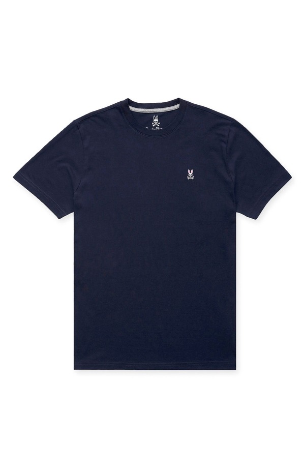 サイコバニー メンズ トップス プルオーバー 労働者の一団のど首 Psycho Bunny Classicrewneck T-Shirt Navy 米国海軍
