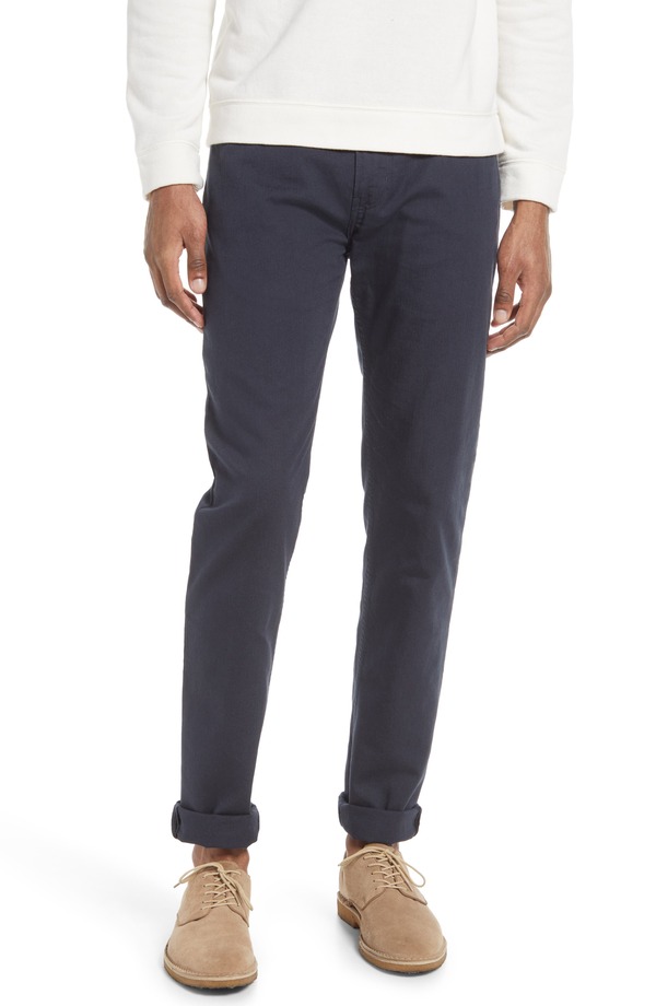 ビリーレイド メンズ ボトムス カジュアルパンツ コットン リネン Billy Reid Cotton & Linen Blend Pants Carbon Blue ブルー|ReVida 店