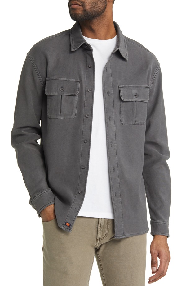 ノーマルブランド メンズ アウター ジャケット・ブルゾン パイル シャツ The Normal Brand Tailored Terry Shirt Jacket Steel