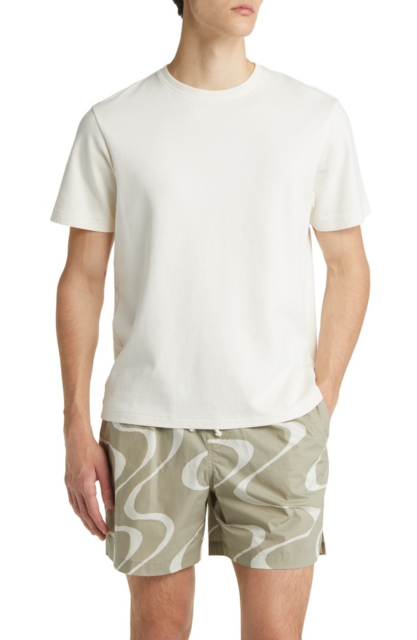 フレーム メンズ トップス Tシャツ コットン FRAME Duo Fold Cotton T-Shirt White Sand ホワイト