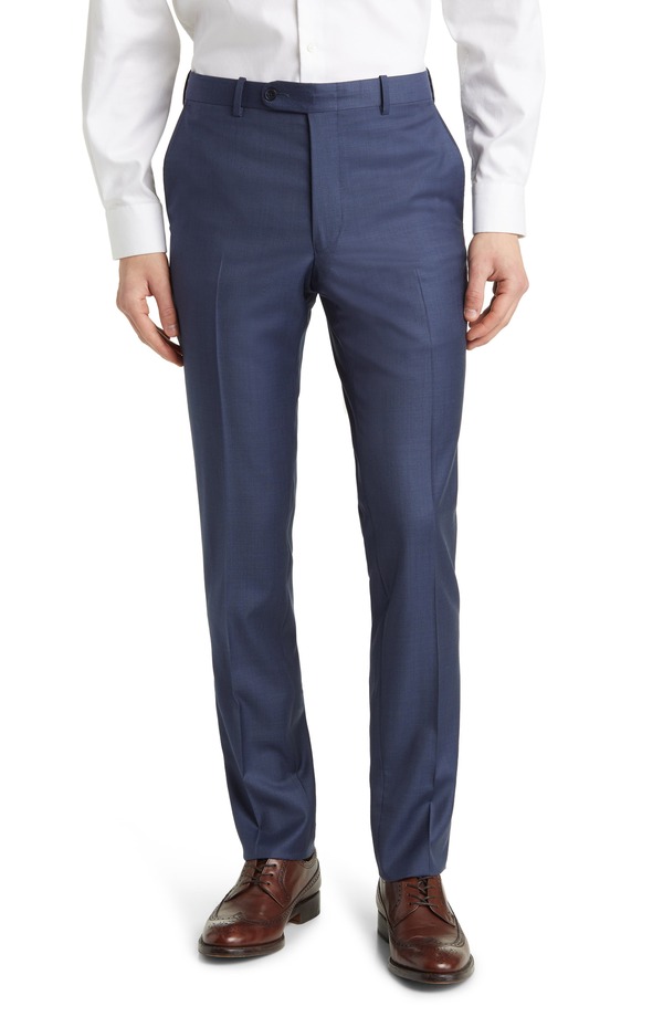 ピーター・ミラー メンズ ボトムス カジュアルパンツ ウール Peter Millar Harker Flat Front Wool Dress Pants Blue ブルー|ReVida 店