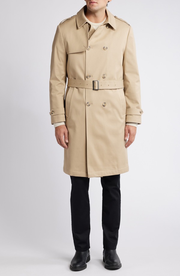 ハート シャフナー マルクス メンズ アウター ジャケット・ブルゾン コート Hart Schaffner Marx Bridgeport Wateresistant Double Breasted Trench Coatan タン