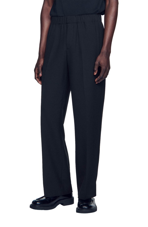 サンドロ メンズ ボトムス カジュアルパンツ SANDRO Wide-leg trousers Black ブラック