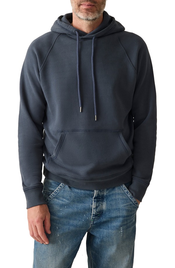 ファレティ メンズ アウター パーカー・スウェット コットン Faherty High Standard Organic Pima Cotton Blend Hoodie Blue Nights ブルー
