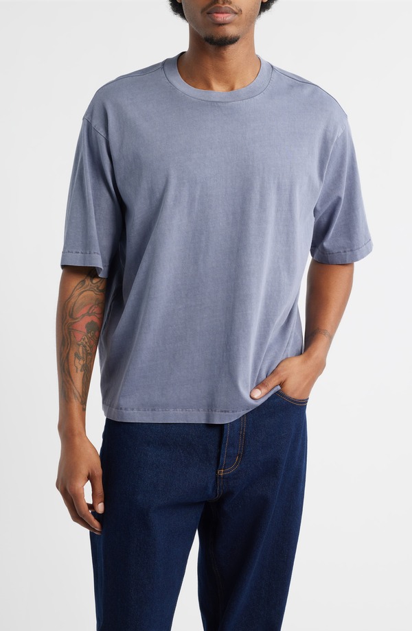 ビーピー メンズ トップス Tシャツ BP. Garment Dyed Boxy Crop T-Shirt Grey Folkstone グレー