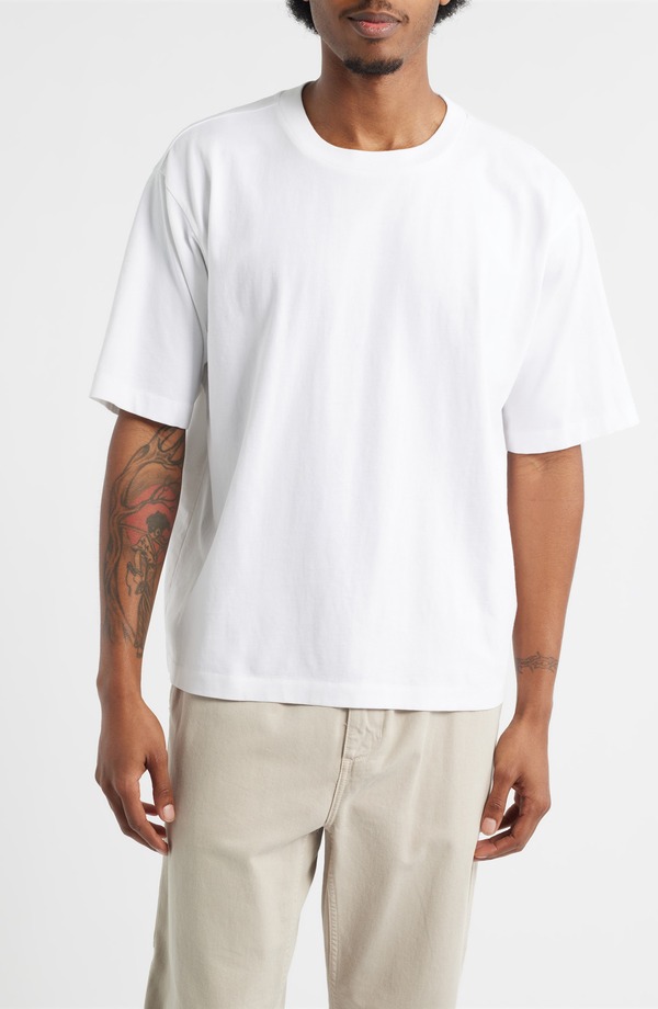 ビーピー メンズ トップス Tシャツ BP. Garment Dyed Boxy Crop T-Shirt White ホワイト
