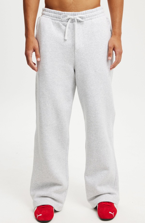 コットンオン メンズ ボトムス 心地よいズボン下 貨物自動車ズボン下 Cotton Men\u0027super Baggy Track Pant Grey Marle 薄墨色 ズボン・パンツ-メンズファッション