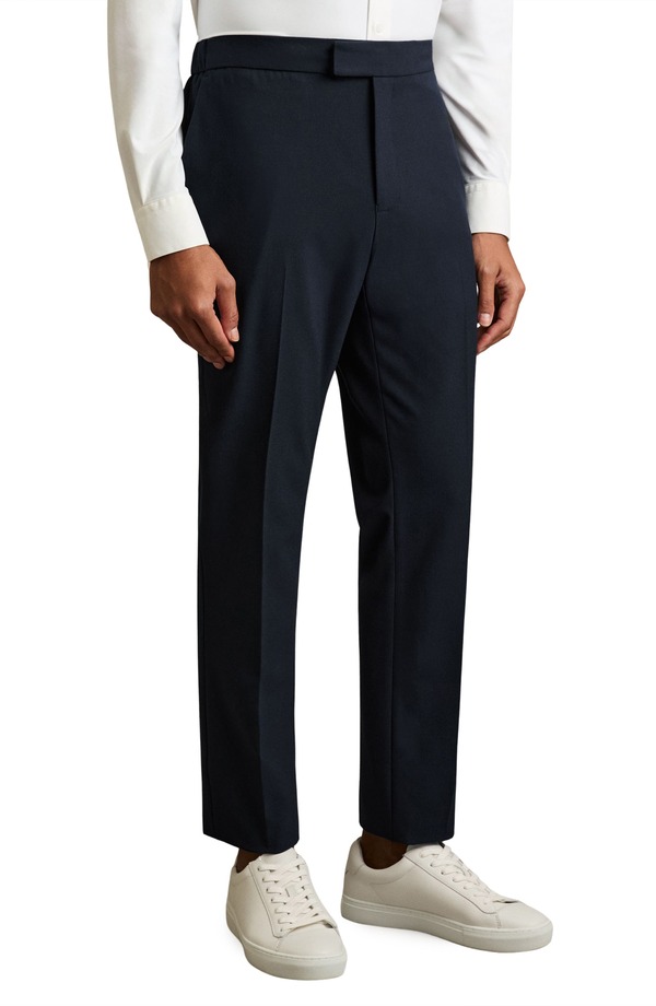 レイス メンズ ボトムス カジュアルパンツ スリムフィット Reiss Found Slim Fit Pants Navy ネイビー