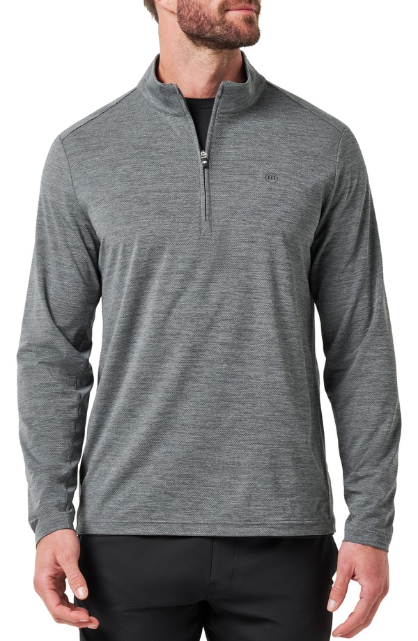 トラビスマヒュー メンズ アウター パーカー・スウェット ハーフジップ TravisMathew Heater Pro Quarter Zipullover Heather Grey グレー 26,128円
