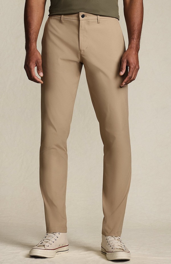 ランズエンド メンズ ボトムス カジュアルパンツ スリムフィット Lands' End Slim Fit Performance Pant Desertan タン|ReVida 店