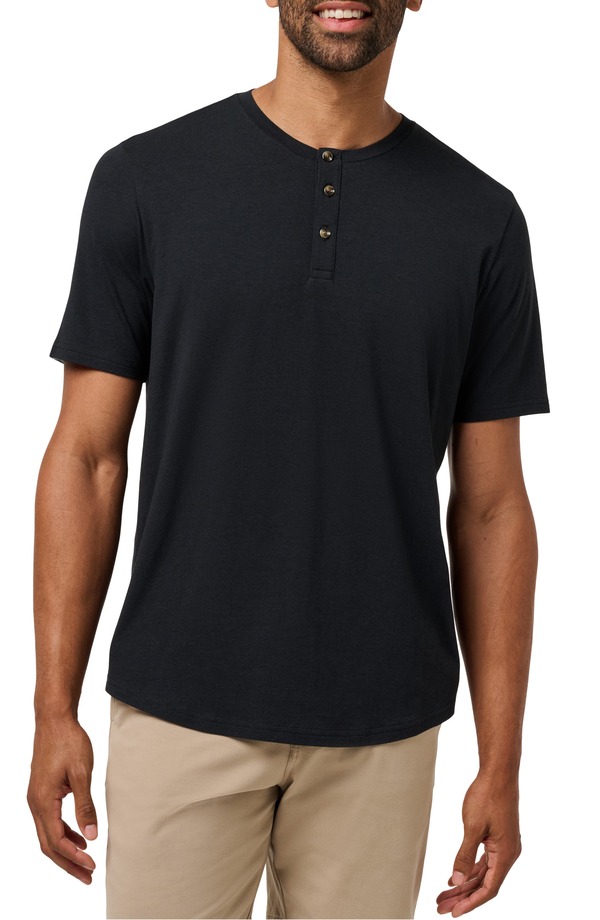 トラビスマヒュー メンズ トップス Tシャツ TravisMathew Cloud Henley Black ブラック