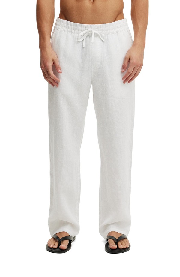 コットンオン メンズ ボトムス カジュアルパンツ リネン Cotton Men's Baggy Linen Pant White ホワイト 15,961円