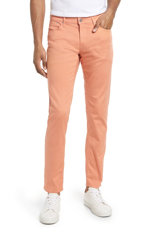 ブラックス メンズ ボトムス カジュアルパンツ スリムフィット Brax Men's Chuck Slim Fit Five Pocket Pants Peach ピーチ