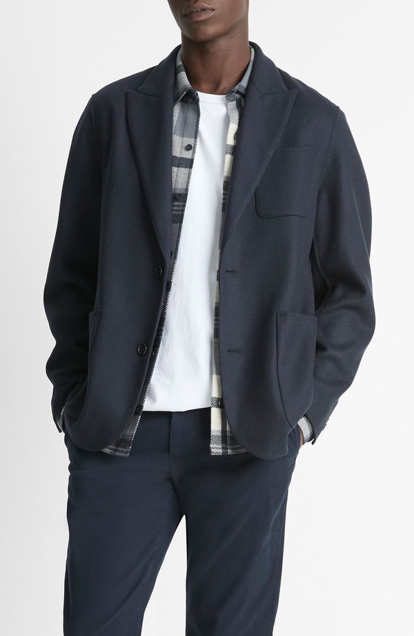 ヴィンス メンズ アウター ジャケット・ブルゾン ウール コート Vince Splittable Wool Blend Sport Coat Coastal|ReVida 店