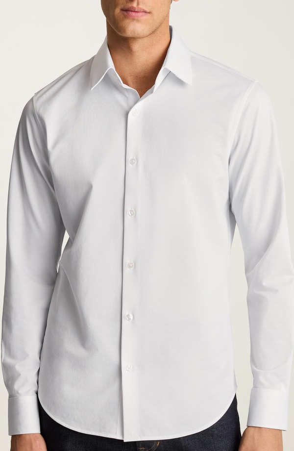 ボノボス メンズ トップス シャツ コットン Bonobos Tech Solid White Performance Cotton Blend Piqu Button-Up Shirt Birds Eye Texture V2 C4 ホワイト