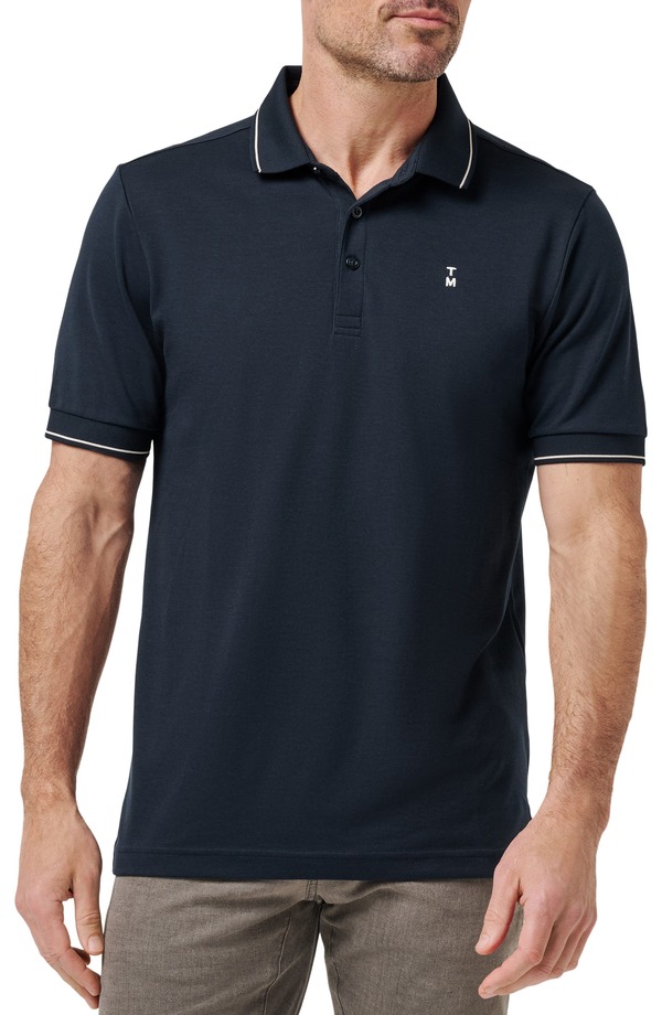 トラビスマヒュー メンズ トップス シャツ コットン TravisMathew Happier Hour Tipped Cotton Polo Total Eclipse