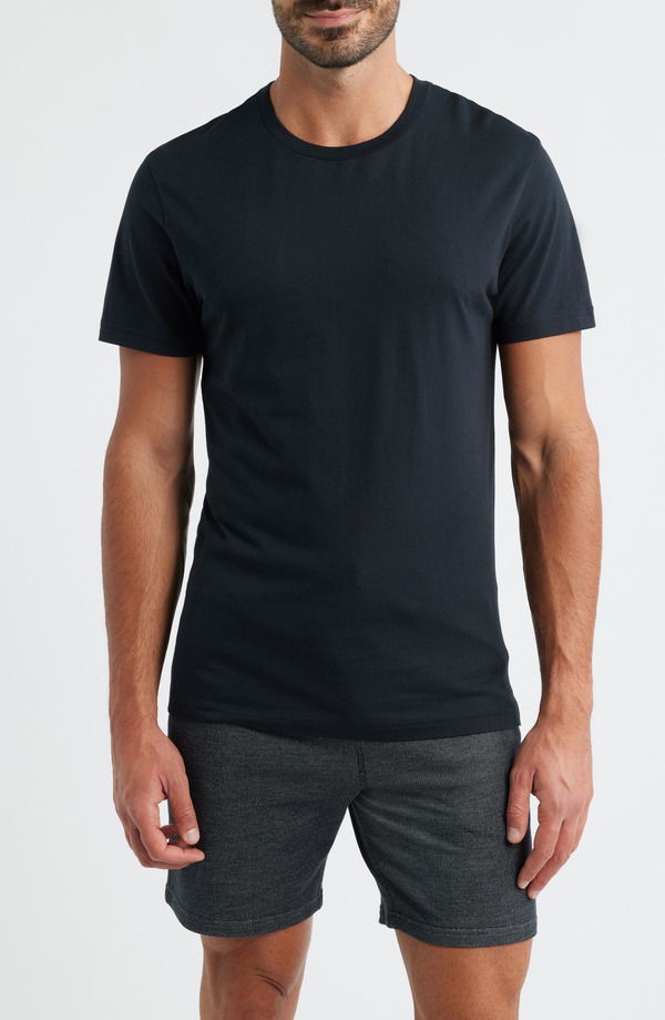 マック ウェルダン メンズ トップス Tシャツ スリムフィット クルーネック コットン Mack Weldon Slim Fit Crewneck Pima Cotton T-Shirtrue Black ブラック