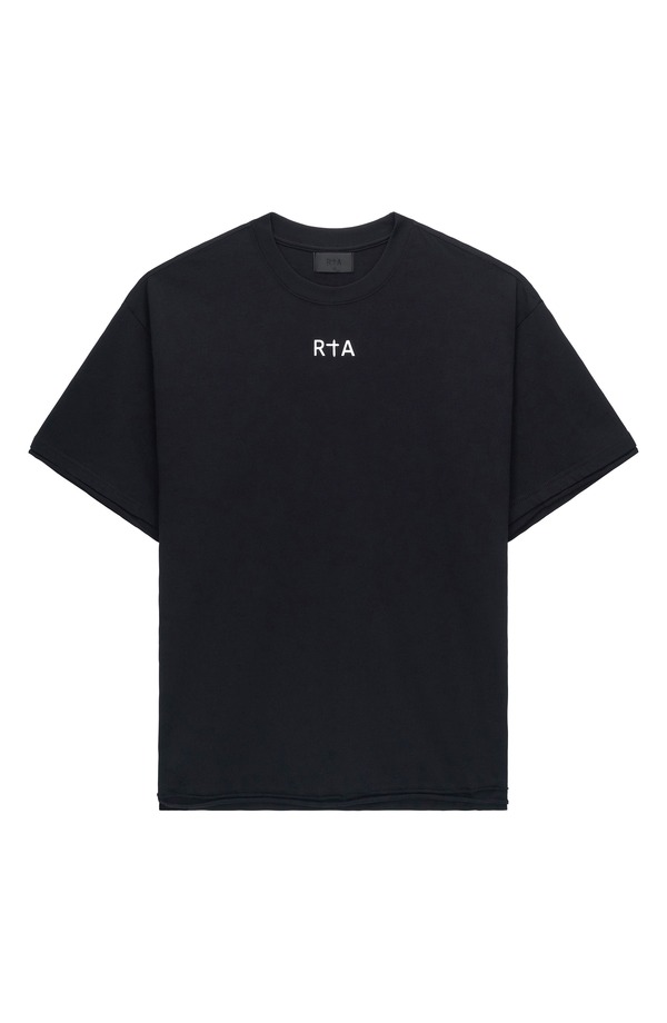 アールティーエー メンズ トップス プルオーバー グラフィック RtA Elian Flag Double Layer Graphic T-Shirt Black Flag 黒いこと