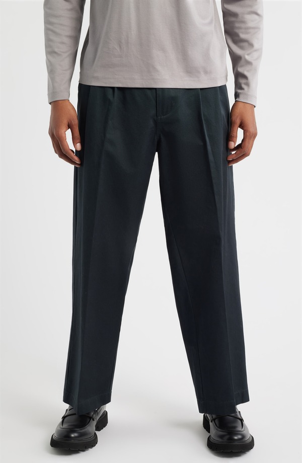 オベイ メンズ ボトムス カジュアルパンツ プリーツ Obey Foster Pleated Twill Pants Black ブラック