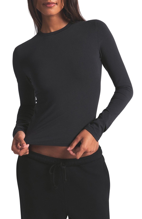 スキムズ レディース トップス Tシャツ コットン ジャージー SKIMStretch Cotton Jersey Long Sleeve T-Shirt Soot|ReVida 店