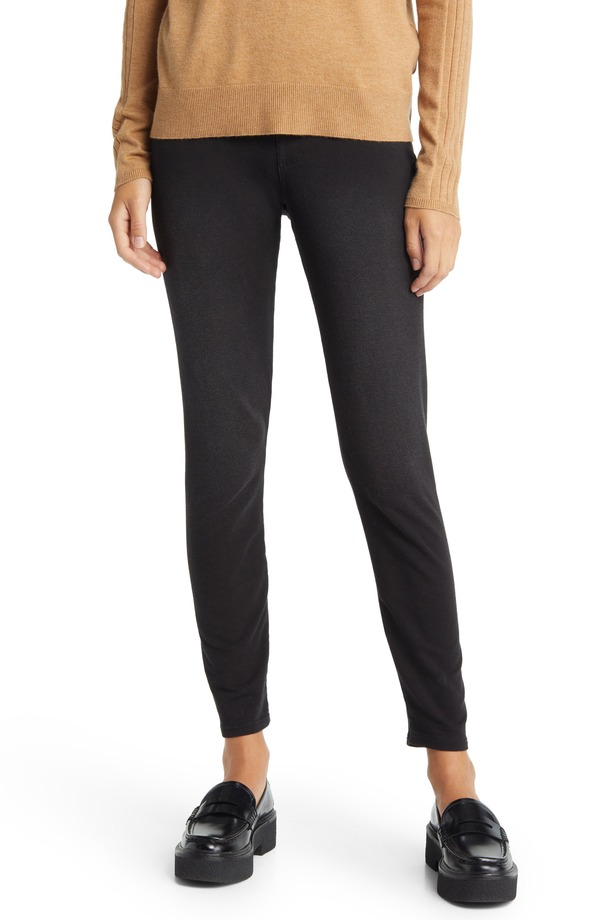 ヒュー レディース ボトムス ジーンズズボン下 レギンス Hue Game Changing Seamless Denim Leggings Black Wash 黒いこと