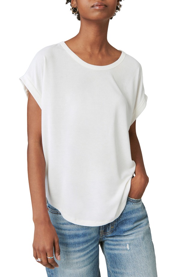 ラッキーブランド レディース トップス Tシャツ Lucky Brand Sandwash Dolman T-Shirt Bright White ホワイト