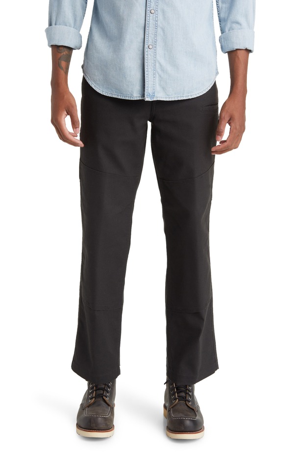 ブリクス英トン メンズ ボトムス 心地好いズボン下 Brixton Builders Carpenter Pants Washed Black 黒いこと