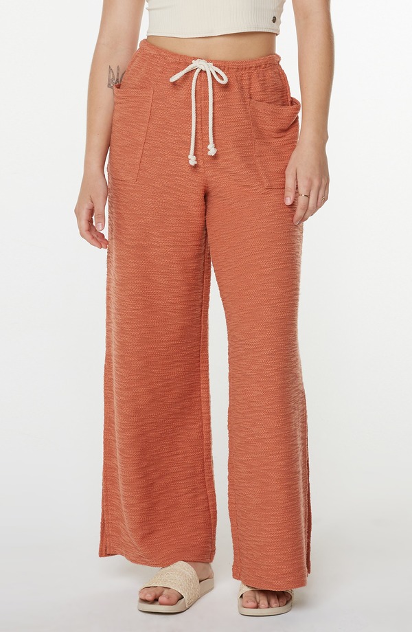 ロキシー レディース ボトムス レギンス パンツ Roxy Beach Breeze Split Hem Pants Aragon Solid