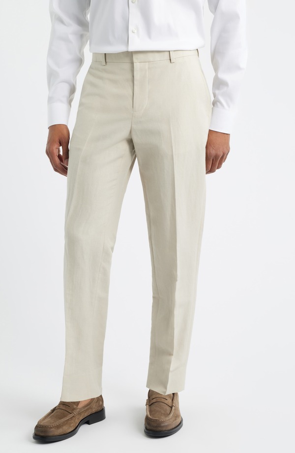 オープンエディット メンズ ボトムス カジュアルパンツ リネン Open Edit Linen Blend Pants Beige Birch ベージュ