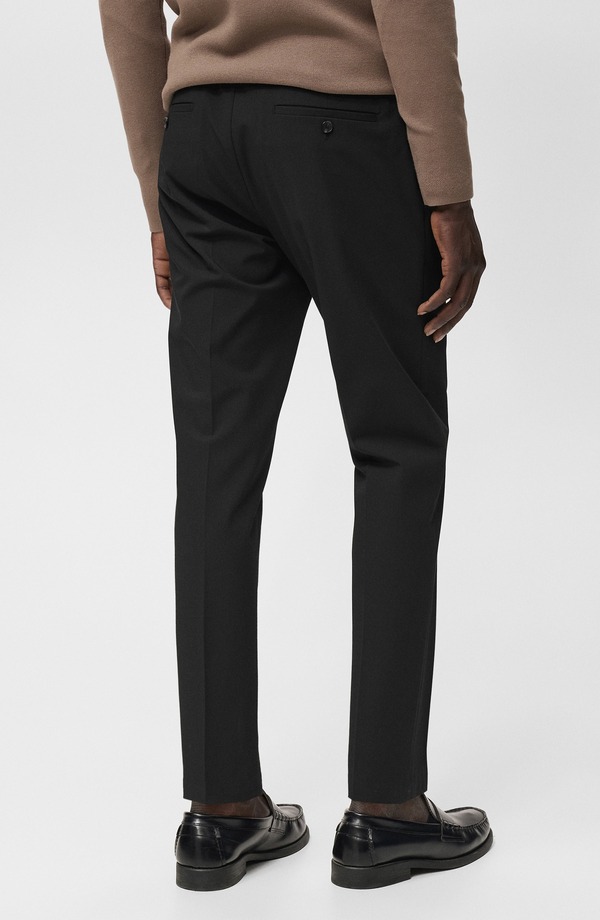マンゴ メンズ ボトムス カジュアルパンツ スリムフィット MANGO Bologna Slim Fit Stretch Pants Black ブラック