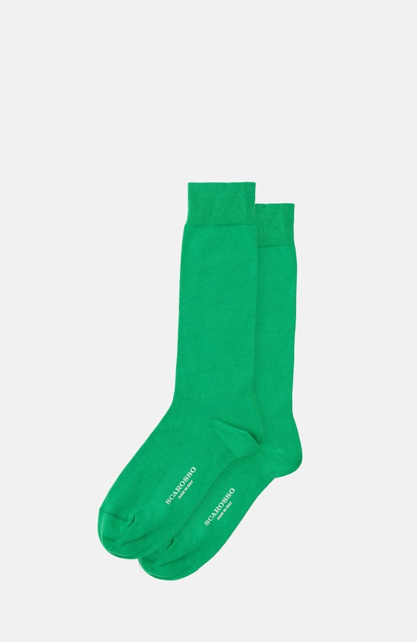スカロッソ メンズ アンダーウェア 靴下 SCAROSSO Colocott Socks Bright Green - Cotton グリーン