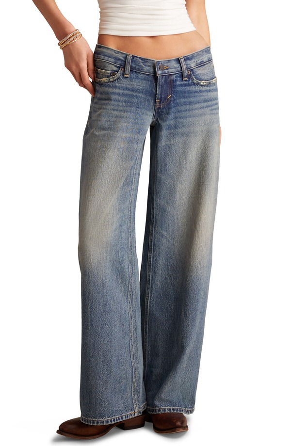 ラッキーブランド レディース ボトムス デニムパンツ ワイドレッグ ローライズ ジーンズ Lucky Brand Ultra Low Rise Baggy Wide Leg Jeans Get Lowash｜ReVida 店