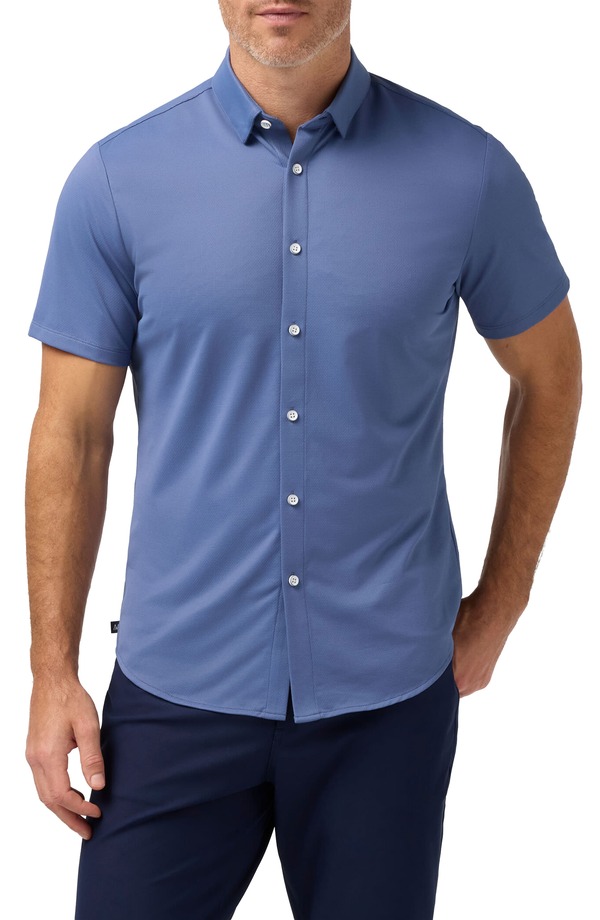 ミズンメイン メンズ トップス シャツ Mizzen+Main Halyard Short Sleeve Performance Button-Up Shirt Coastal Fjord 25,418円