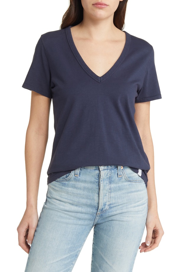 ラグアンドボーン レディース トップス Tシャツ コットン rag & bone The Vee Slub Cotton T-Shirt Salute