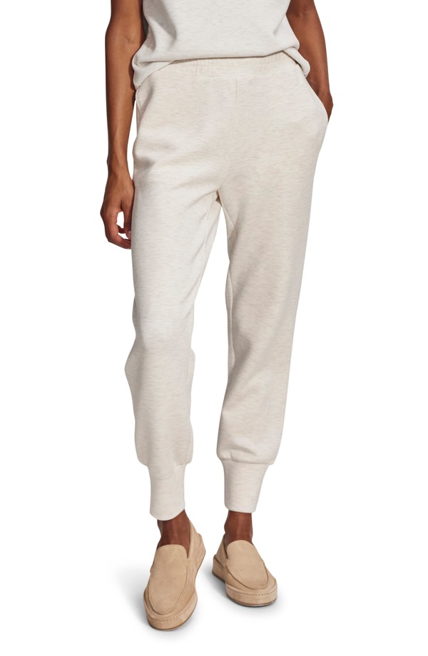 バーレイ レディース ボトムス レギンス パンツ Varley Brushed Rib Slim Cuff 25-Inch Pants Ivory Marl アイボリー｜ReVida 店