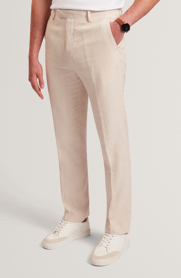 テッドベーカー メンズ ボトムス カジュアルパンツ スリムフィット コットン リネン Ted Baker Givrant Slim Fit Linen & Cotton Pants Ecru エクリュ