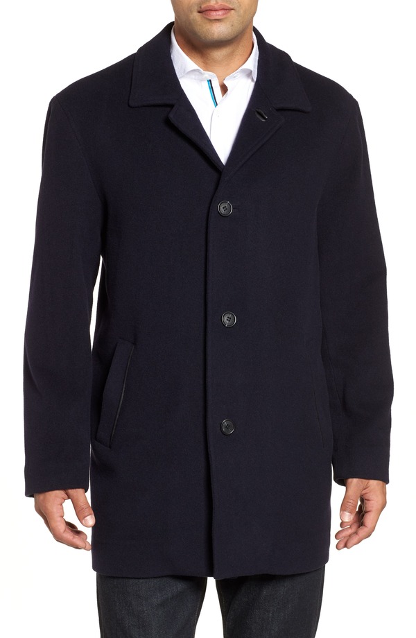 コールハーン メンズ アウター ジャケット・ブルゾン ウール コート Cole Haan Wool Blend Overcoat Navy ネイビー 44,720円