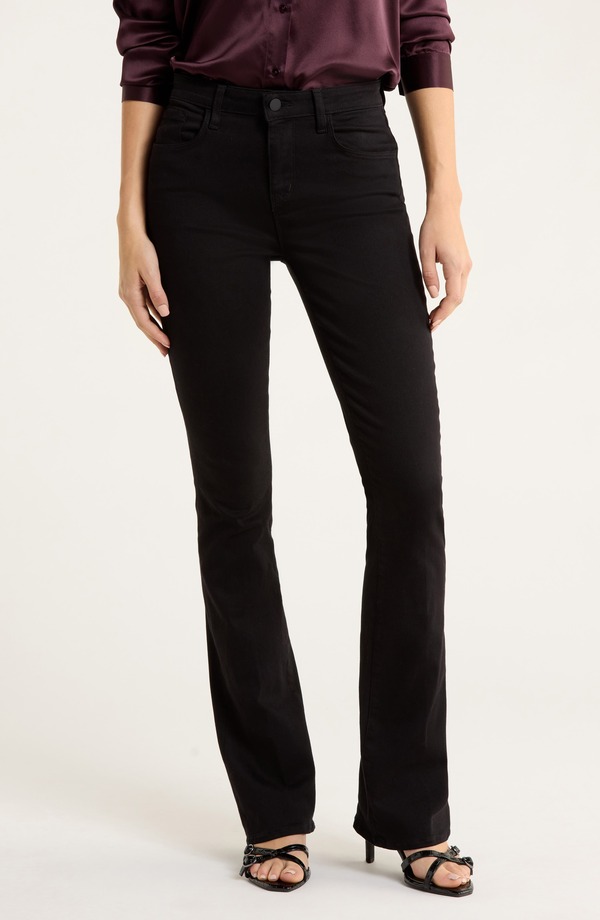 ラジャンス レディース シューズ ブーツ・レインブーツカット ジーンズ L'AGENCE Selma Sleek Baby Bootcut Jeans Noir