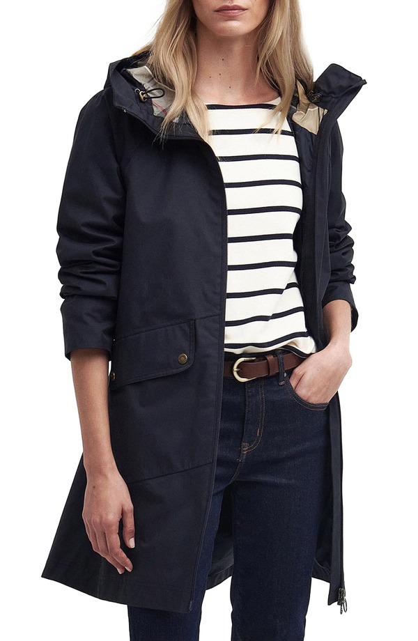 バブアー レディース アウター ジャケット・ブルゾン Barbour Heron Waterproof Jacket Dk Navy ネイビー