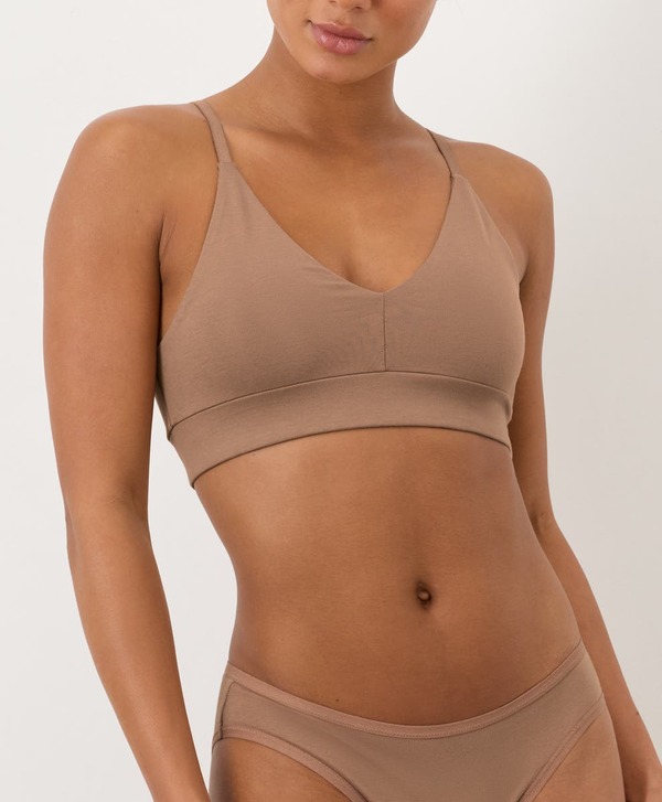 パクト レディース トップス Tシャツ コットン Pact Organicotton Everyday Classic T-Shirt Bra Driftwood Brown ブラウン