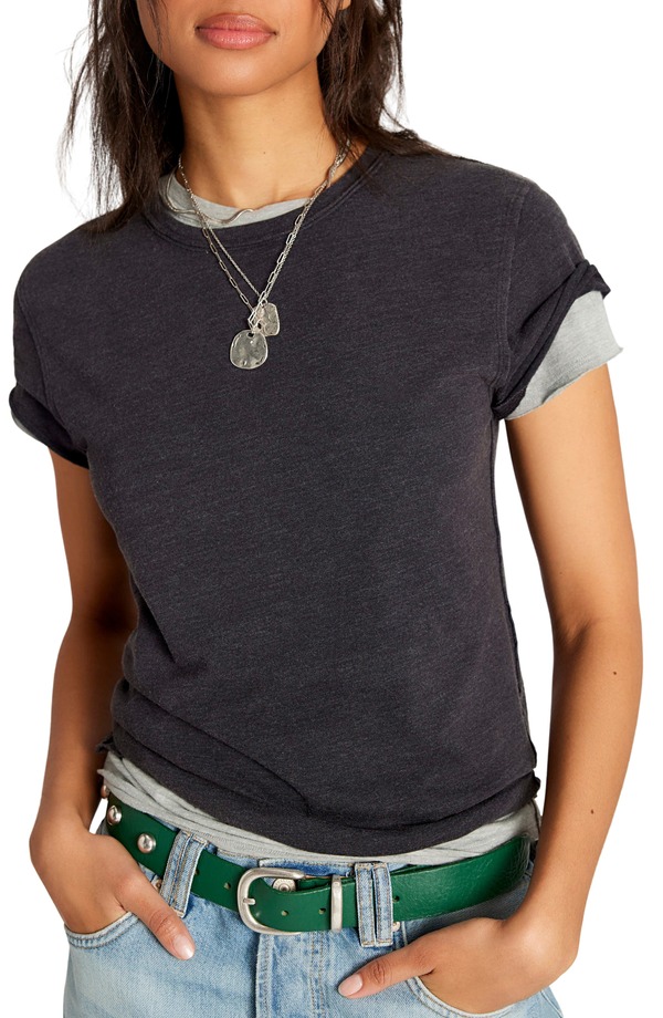 フリーピープル レディース トップス プルオーバー Free People Nova T-Shirt Black 黒いこと