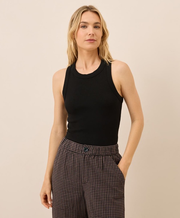パクト レディース トップス シャツ Pact Perfect Rib Racerback Tank Black ブラック
